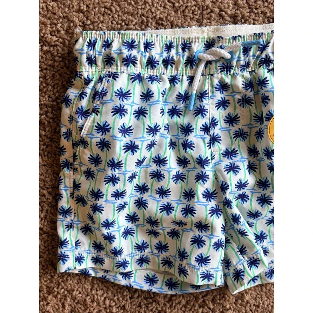 Cat & Jack Tropical Palm Tree Mesh Lined Swim Trunks Shorts Boys XS 4/5 NWT NEW